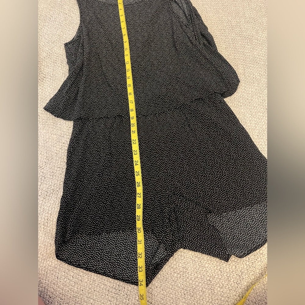 Loft Black White Polka Dot Open Back Romper Sz M Sleeveless Scoop Neck Pockets - Picture 13 of 16